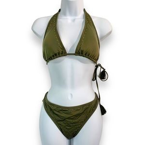 VINCE CAMUTO Studded String Bikini Sz M
